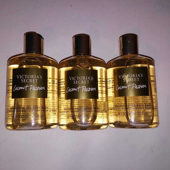 Set of 3 Victoria Secret Bodywash Coconut Passion 10oz Each‎ Refreshing Gel New - Picture 2 of 6